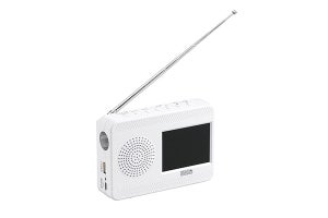 手回し充電できる小型ワンセグラジオ。税別9,980円