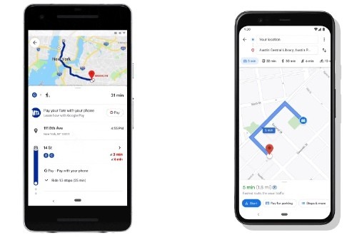 Google Mapsのルート検索結果にGoogle Pay統合