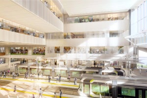 JR西日本、広島駅の新駅ビル広場デザインを公開 - 3月から新築工事