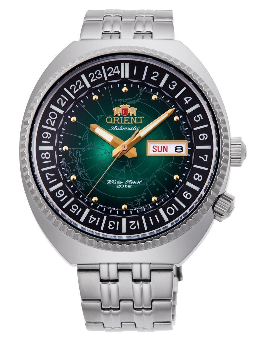 新品未使用 限定モデル オリエント 自動巻き リバイバル ワールドマップ RN-AA0E04Y ワールドダイバー 地図 - ブランド腕時計