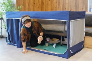 サンコー、部屋に自分だけの空間を作れる「家ナカ秘密基地テント」