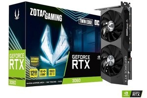 ZOTAC、クロックを引き上げた「ZOTAC GAMING GeForce RTX 3060 Twin Edge OC」