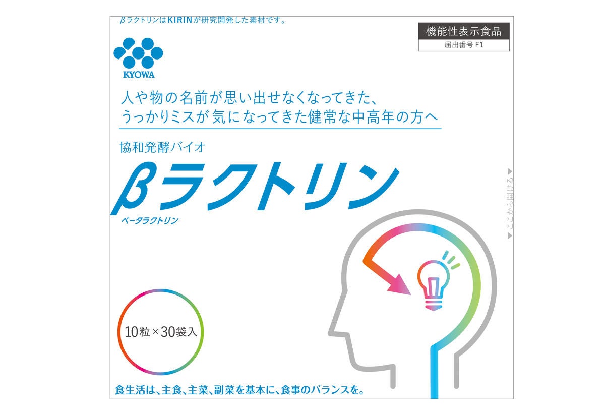 キリン、記憶力の維持に役立つ機能性表示食品「βラクトリン」シリーズ