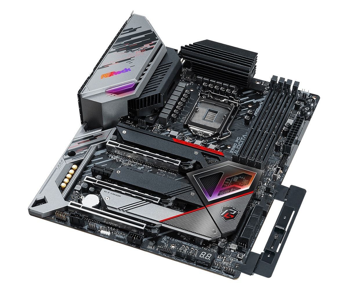 ASRockの「Z590 PG Velocita」。ハイエンドらしい重装備のモデルだ