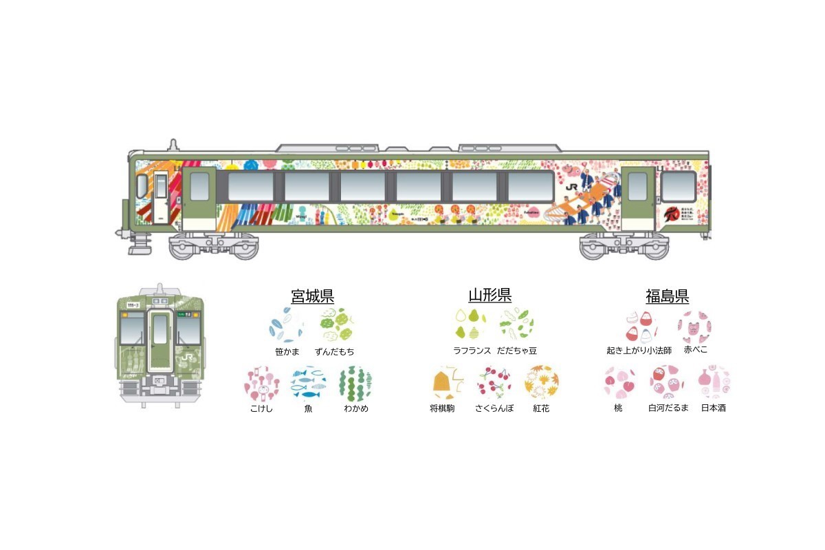 Jr東日本キハ110系 東北のまつり ラッピング車両 4月から運転へ マピオンニュース