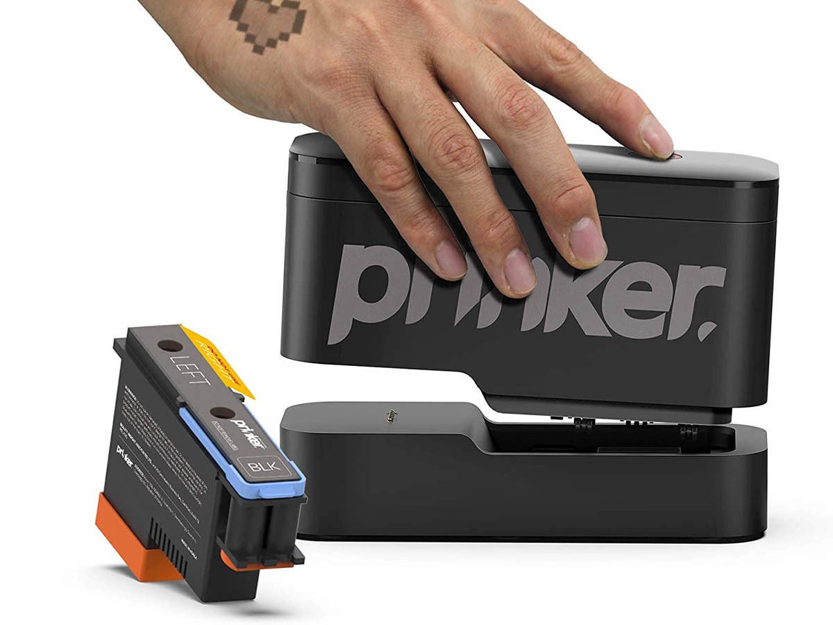 消せるタトゥーを肌に直接印刷できるハンディプリンター「Prinker S