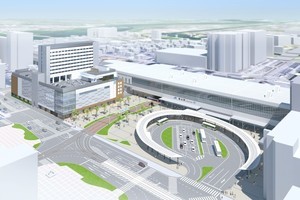 JR富山駅、南西街区商業施設の名称「マルート」に - 2022年春開業