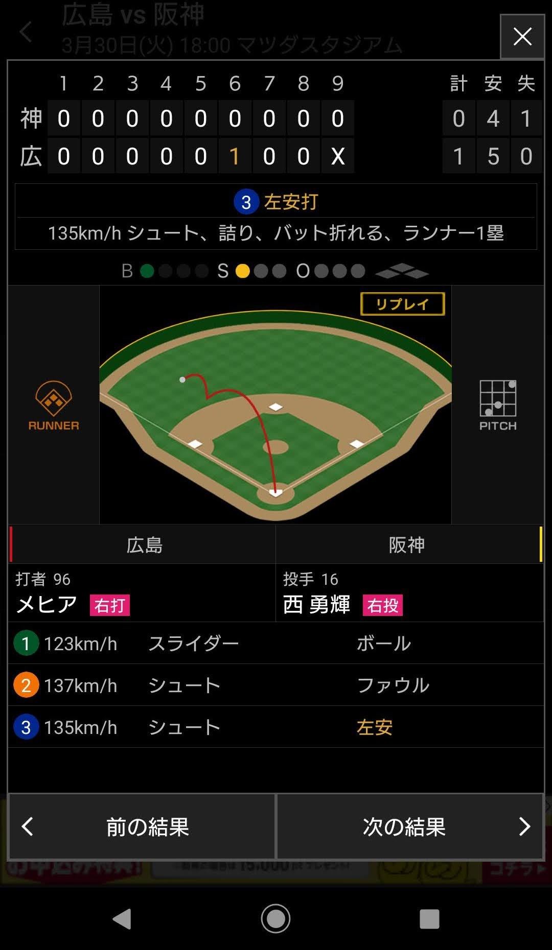 毎日がアプリディ 高速な1球速報でリアルタイム観戦気分 スポナビ 野球速報 マイナビニュース