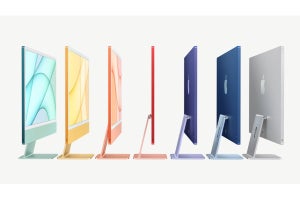 アップル、Apple M1搭載でスリムになった「iMac」 - カラバリは7色展開