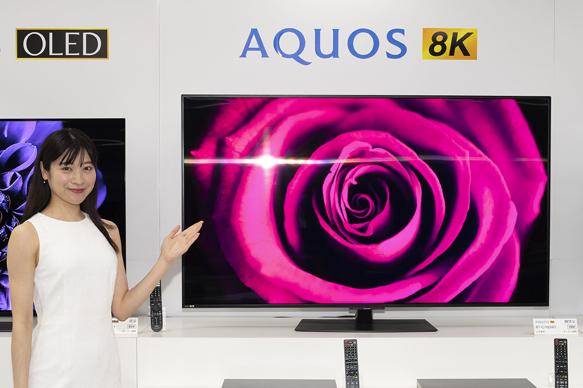 シャープ、新AQUOS 8K「DW1」。YouTubeの8K動画再生に対応 | マイナビニュース