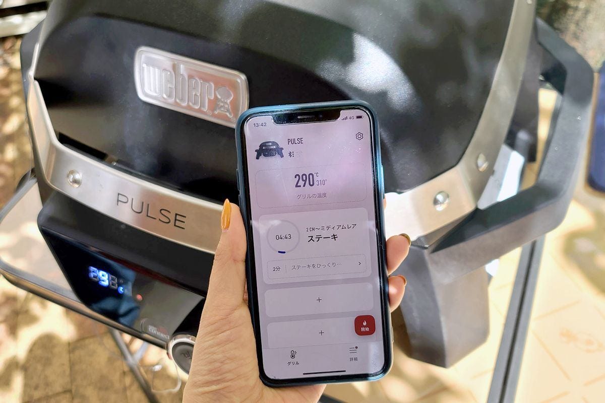 IoT電気BBQグリル「Weber Pulse 1000」レビュー、食材の温度をスマホで