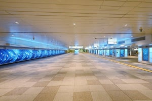 JR東日本、新宿駅東西自由通路に全長45.6m「新宿ウォール456」設置