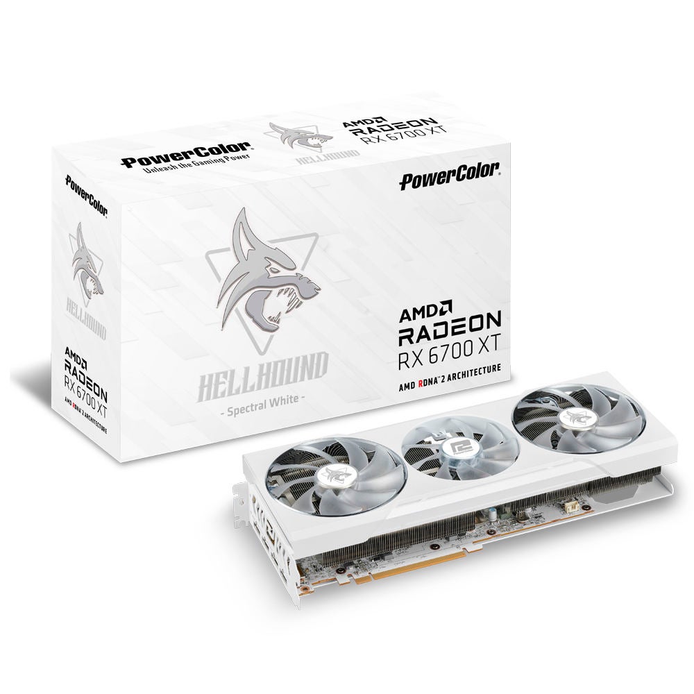 Hellhound Spectral White AMD Radeon RX 6700 XT 12GB GDDR6