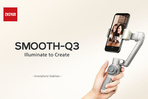 ZHIYUN、コンパクトに持ち運べるスマホ用3軸ジンバル「SMOOTH Q3」