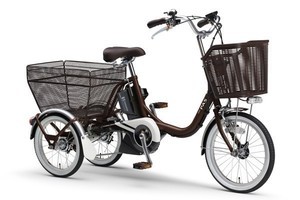 ヤマハ、アシスト性能を強化した積載性重視の三輪電動アシスト自転車