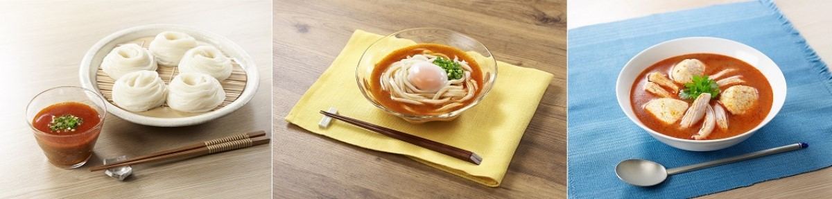 「冷やしスンドゥブ」のアレンジレシピ【つけ麺風スンドゥブ】【ぶっかけうどん風スンドゥブ】【サラダチキン入りスンドゥブ】