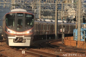 JR西日本、323系の普通列車でリアルタイムな混雑状況の提供を開始