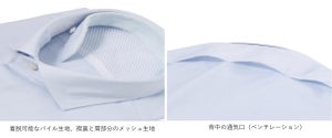 ザ・スーツカンパニー、襟の内側に着脱可能なタオル生地を取り付けた夏用シャツ発売