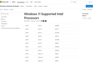 Windows 11、公式サポートは第8世代Intel Core以降 - 対象CPUが公開