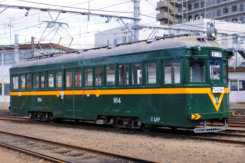 筑豊電気鉄道3000形(3002号車)に阪堺電車カラー - 共同PR企画第2弾