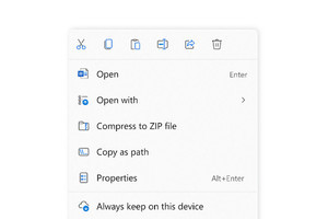 Windows 11、コンテキストメニューのデザイン改善、作業効率アップ