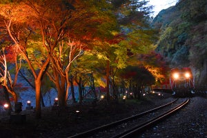 嵯峨野観光鉄道、クラウドファンディングでライトアップ設備充実へ