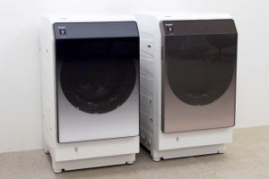 シャープ、AIがふんわり仕上げるドラム式洗濯乾燥機 - 洗剤・柔軟剤の自動投入機能も