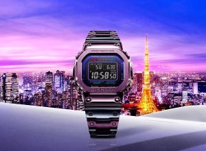 G-SHOCK、黄昏時の東京をテーマにしたフルメタルスクエア「GMW-B5000PB」