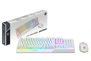 MSI、真っ白なマウスとキーボードのセット「VIGOR GK30 COMBO WHITE JP」