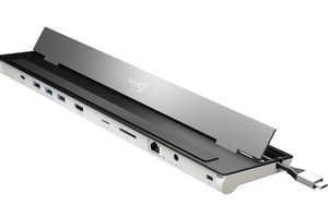 j5create、ノートPCの下に敷いて使える9in1 USB-Cドッキングステーション
