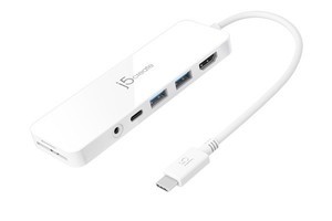 j5create、薄さ11mmのスリムなUSB-C 7in1 マルチアダプター