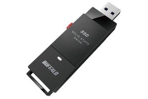バッファロー、USB 3.2 Gen2スティック型外付けSSDに2TBモデル