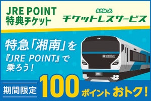 JR東日本、特急「湘南」を「JRE POINT」で乗ろうキャンペーン実施