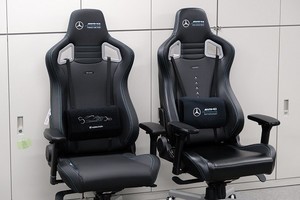 メルセデスAMGのF1チームとnoblechairsがコラボしたゲーミングチェアをオフィスに置く