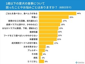 愛犬家に聞いた! 1歳以下の子犬の食事において最も多い悩みは?