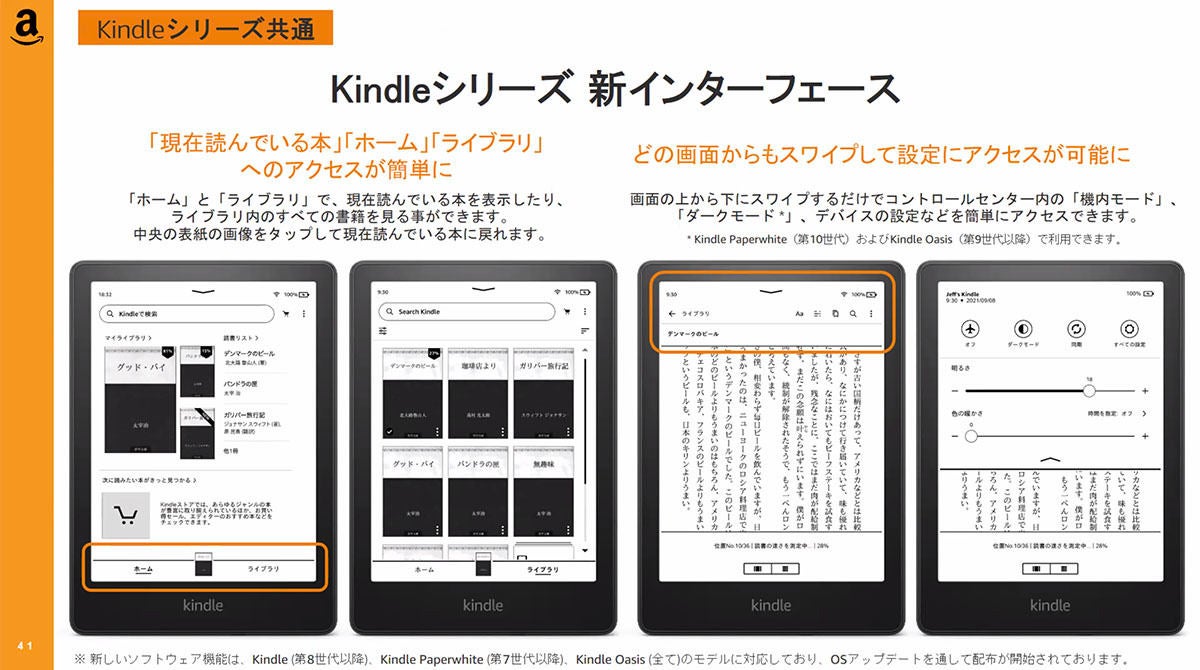 ページが素早くめくれる新「Kindle Paperwhite」。無線充電も | マイナビニュース