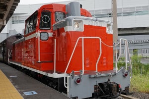 JR東日本、ディーゼル機関車DD16形の撮影会 - 飯山駅材料線で開催
