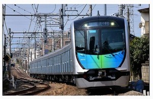 通勤車両でテレワーク、西武球場前駅で - 野球試合観戦前に