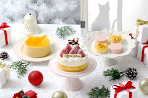 ねこねこチーズケーキ、クリスマスケーキ2021予約開始 - 「にゃんチー」セットも販売