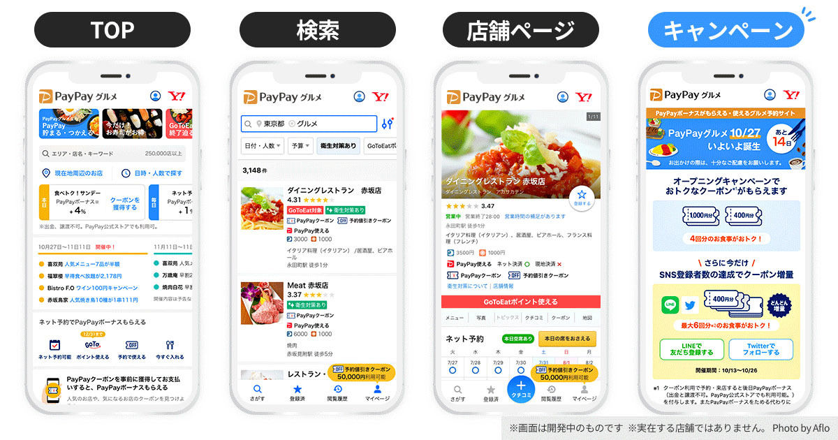 PayPayグルメ サービスイメージ