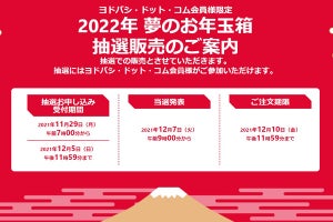ヨドバシ、2022年「夢のお年玉箱」申し込み受付開始 - 51種類が選べる！