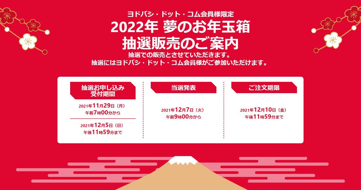 ヨドバシ、2022年「夢のお年玉箱」申し込み受付開始 - 51種類が選べる ...