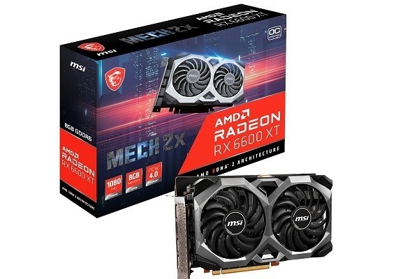 MSI、小型化して2スロット厚に収めたRadeon RX 6600 XT搭載 MSI、小型化して2スロット厚に収めたRadeon RX 6600 XT搭載