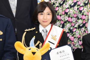 日テレ市來玲奈アナ、一日警察署長に就任　初めての制服に「気が引き締まります」