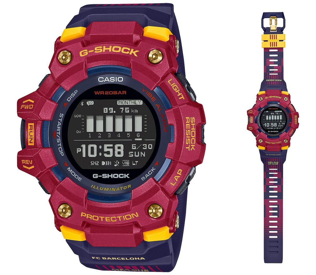 カシオ、G-SHOCK、FCバルセロナ、GBD-H1000BAR、GBD-100BAR、G-SQUAD