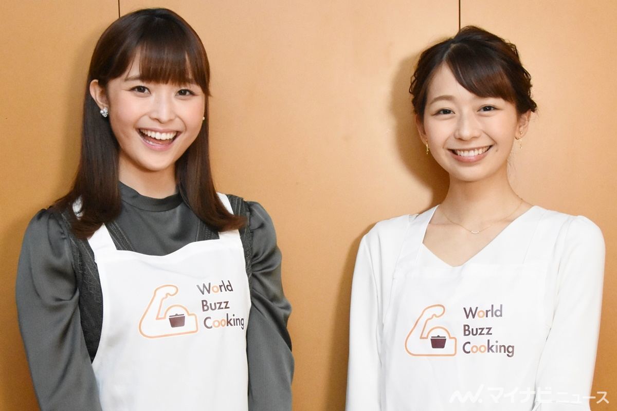 フジテレビの渡邊渚アナ(左)と小室瑛莉子アナ