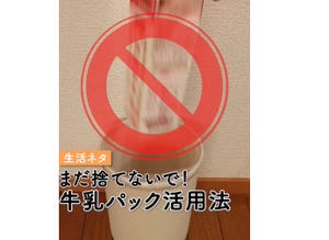 【捨てる前に】牛乳パック活用法3選! - 汚れ取りやまな板シートに変身!