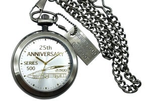 JR西日本許諾済「25周年記念 500系新幹線 懐中時計」限定生産200個