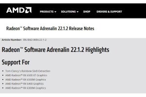 新Radeon GPUや『R6E』に対応する「Radeon Software Adrenalin 22.1.2」