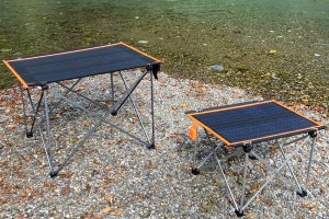 アウトドアや災害時に活躍する、「太陽光発電」可能な折り畳みテーブル発売